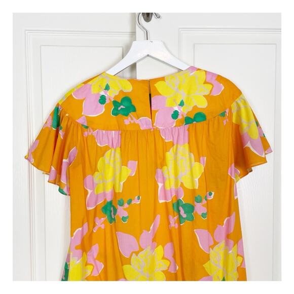 WHIT x Anthropologie Carly Floral S/S Shift Dress Organic Cotton - Picture 7 of 11